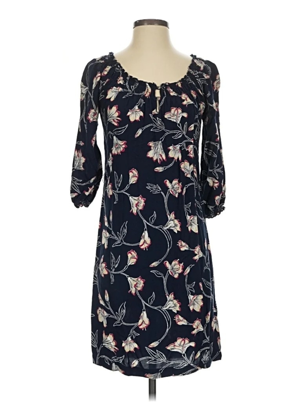 Lucky Navy Floral Boho Dress